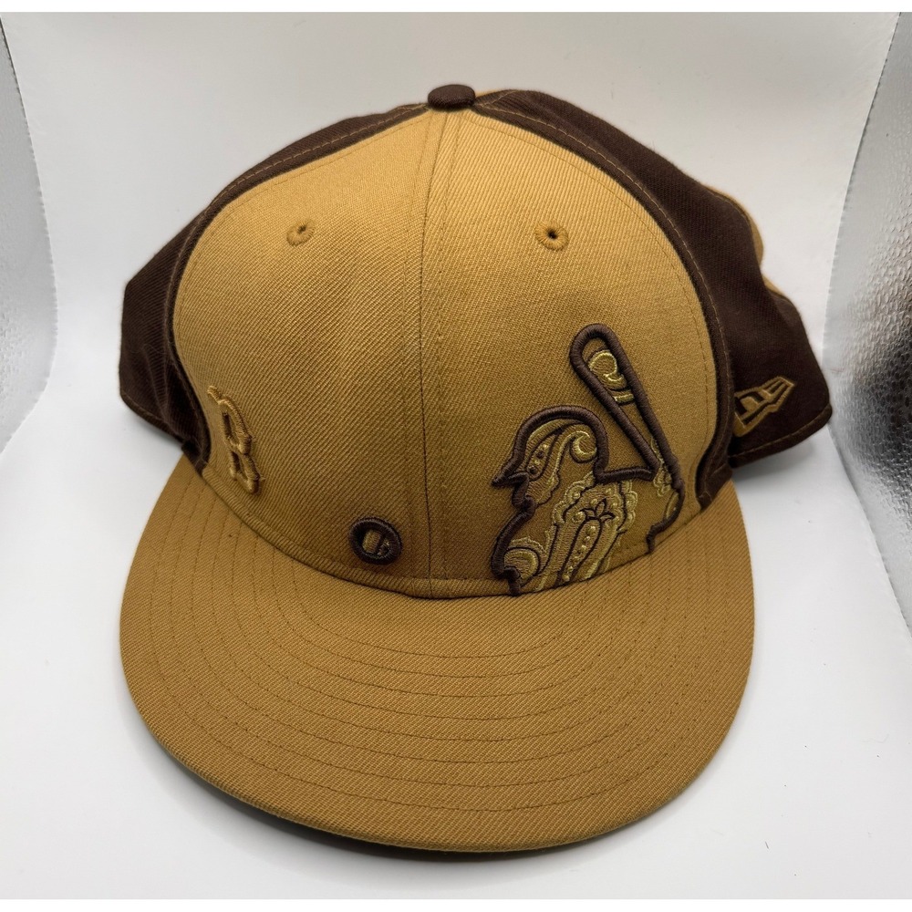 New Era 59FIFTY San Diego Padres Paisley Swinging Friar Fitted Hat 7 3/4 Brown